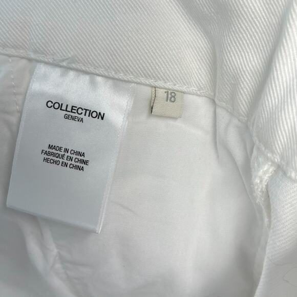 Favorite Daughter The Favorite Pant Denim Wide Leg Geneva White Ivory Size US 18 - Picture 13 of 14